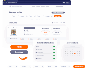 Self storage rental system checkout