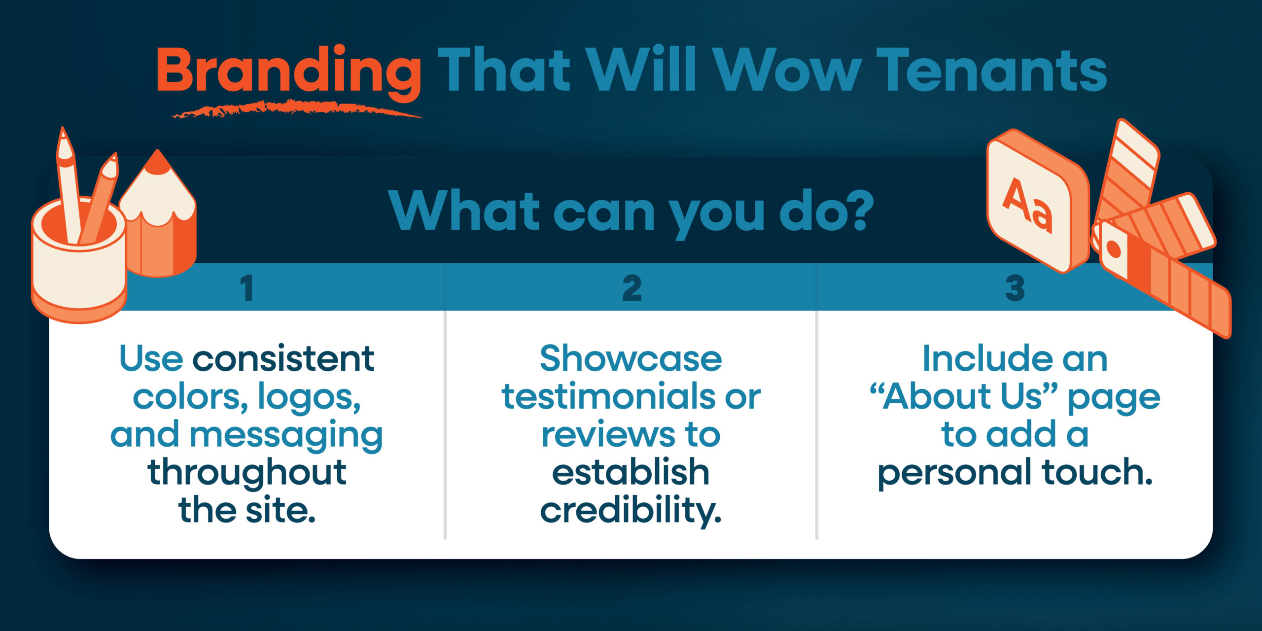 Branding that will wow tenants.