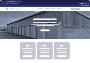 Storagely self storage website landing page template.