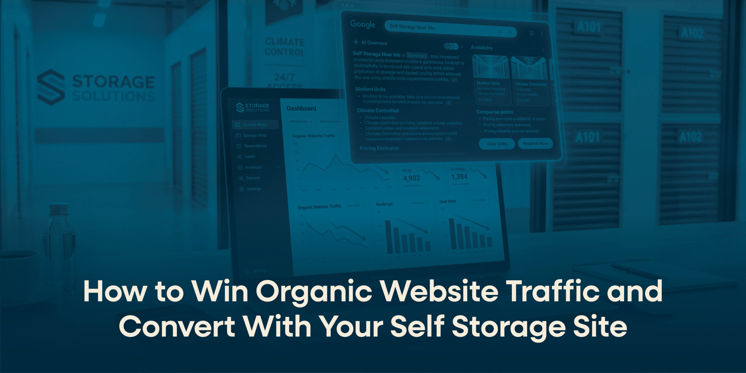 Self storage AI results on computer. 