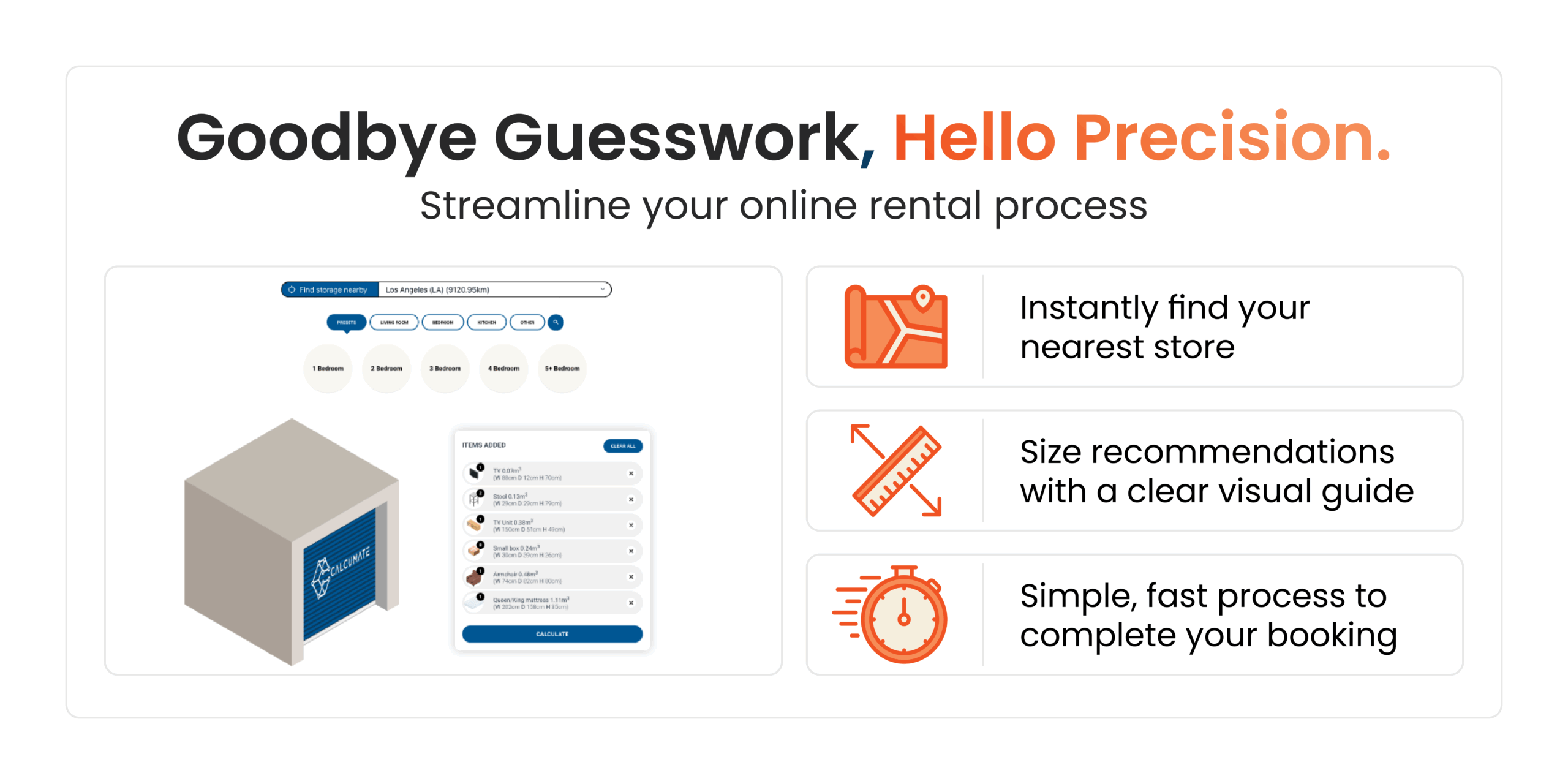 Streamline your rental process text with CalcumateGEO graphic.