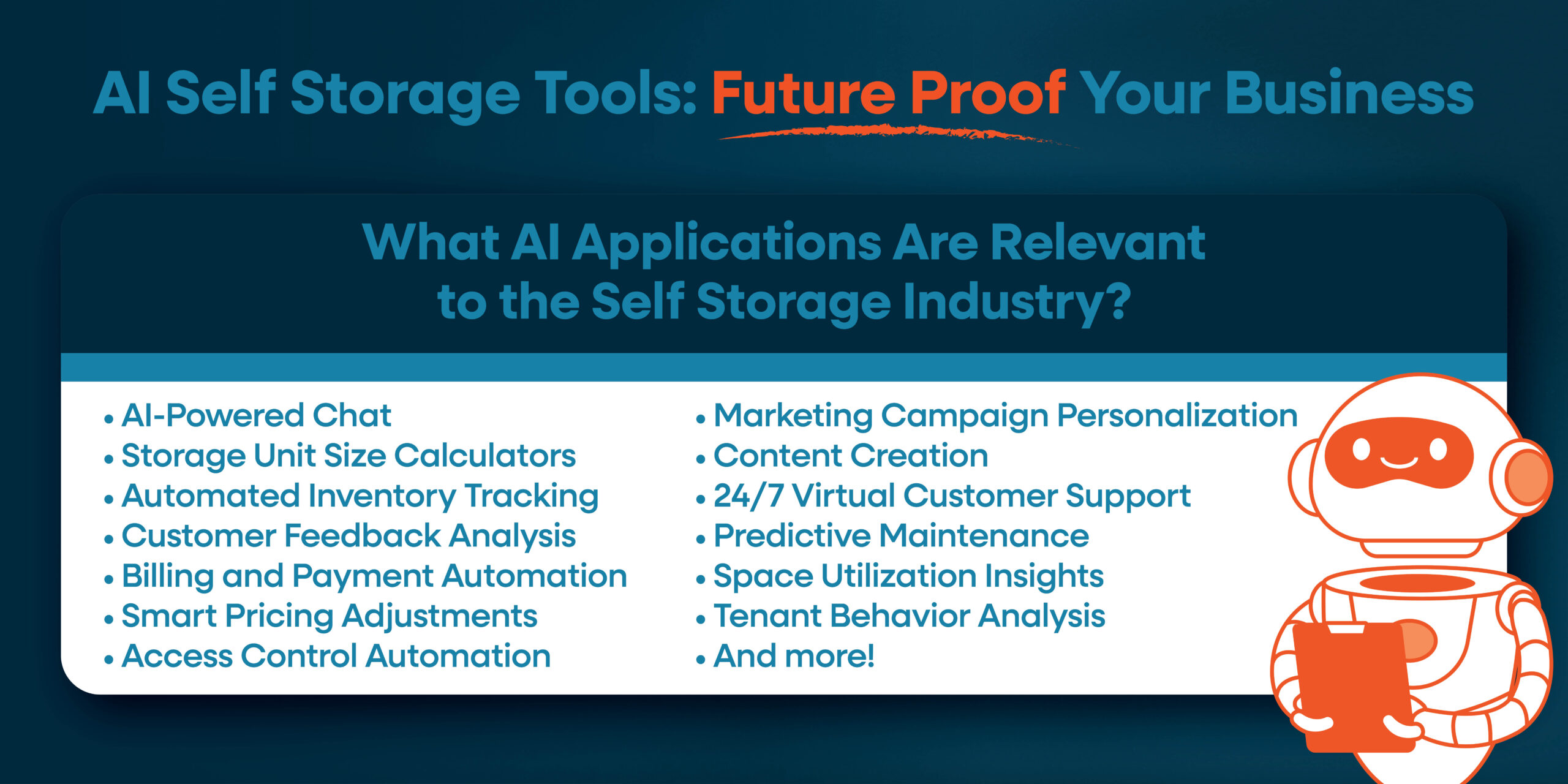 List of AI Self Storage Tools: Future Proof Your Business