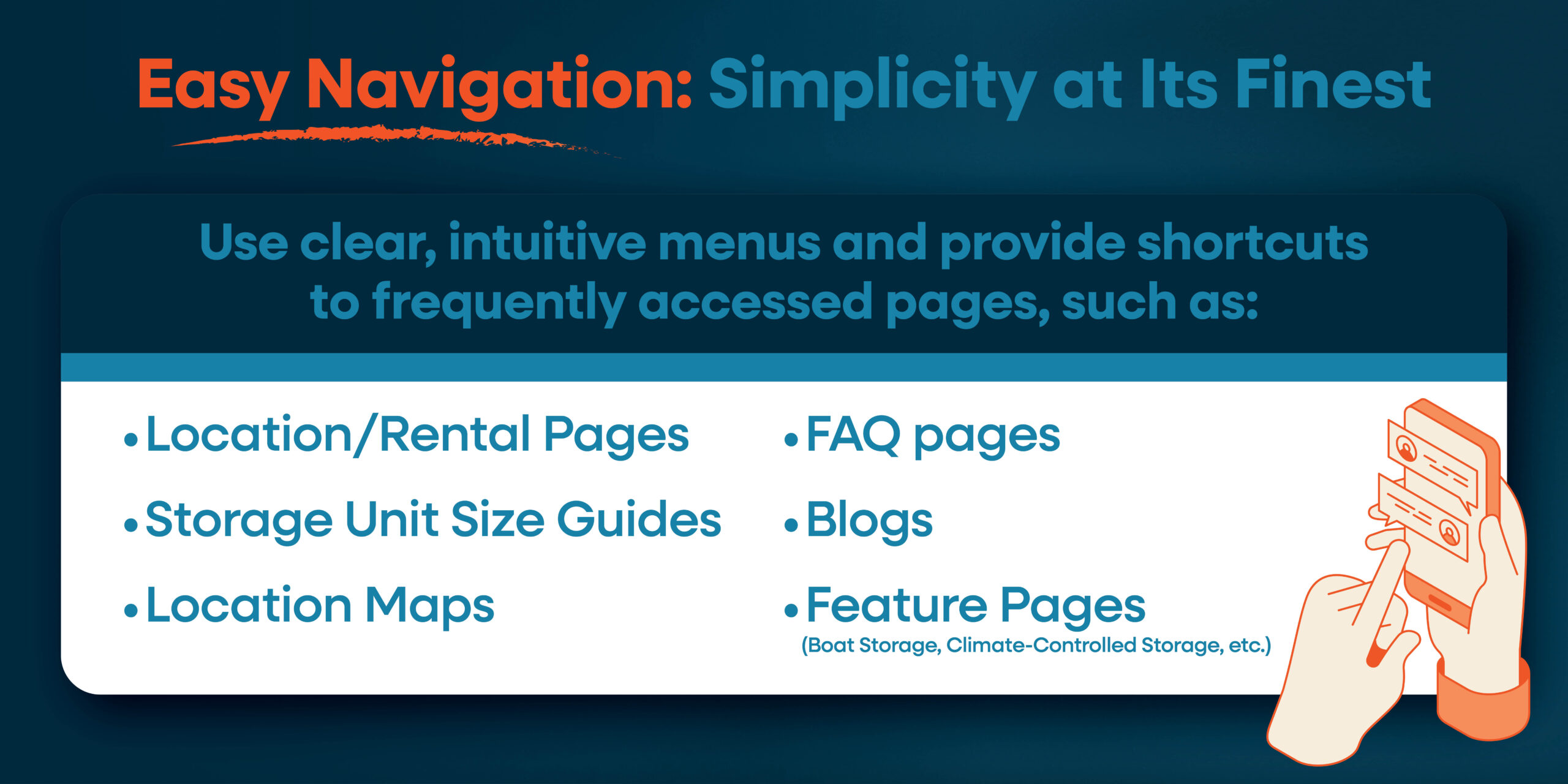 Easy navigation: simplicity at its finest.